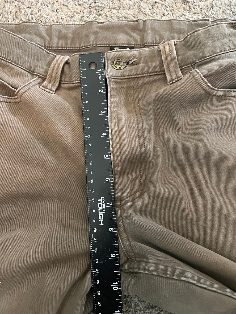 Noble Outfitters Men's Straight Jeans - Taupe Brown Classic Fit - Picture 8 of 12